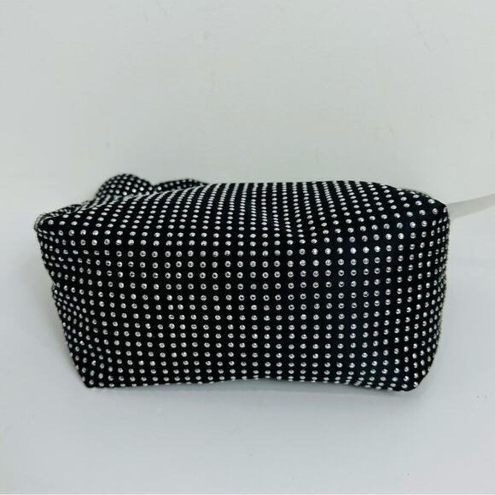 J. Crew Studded Double Knot Handbag Black and Silver Cocktail Party Glam Punk - Picture 6 of 8